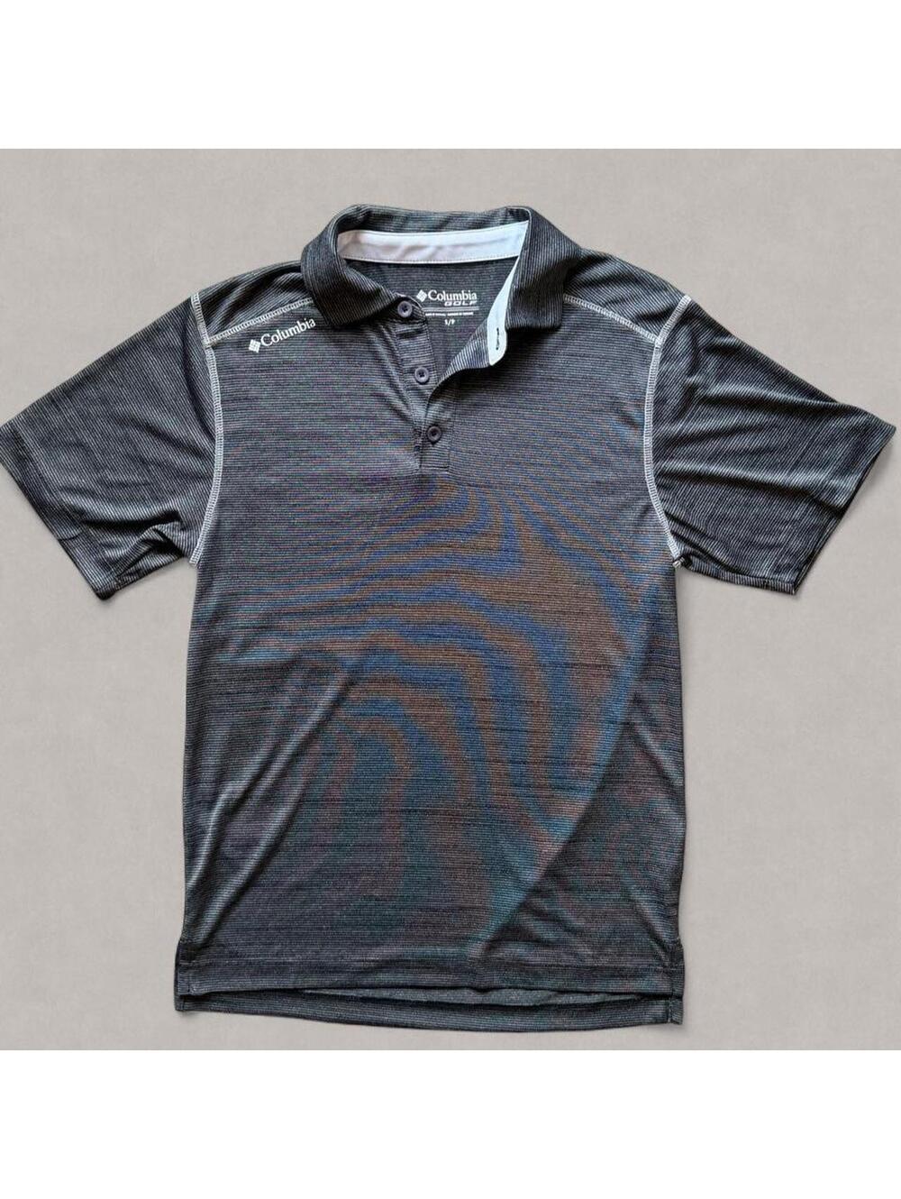 Columbia Sportswear Men's Grey and Black Polo-shirt